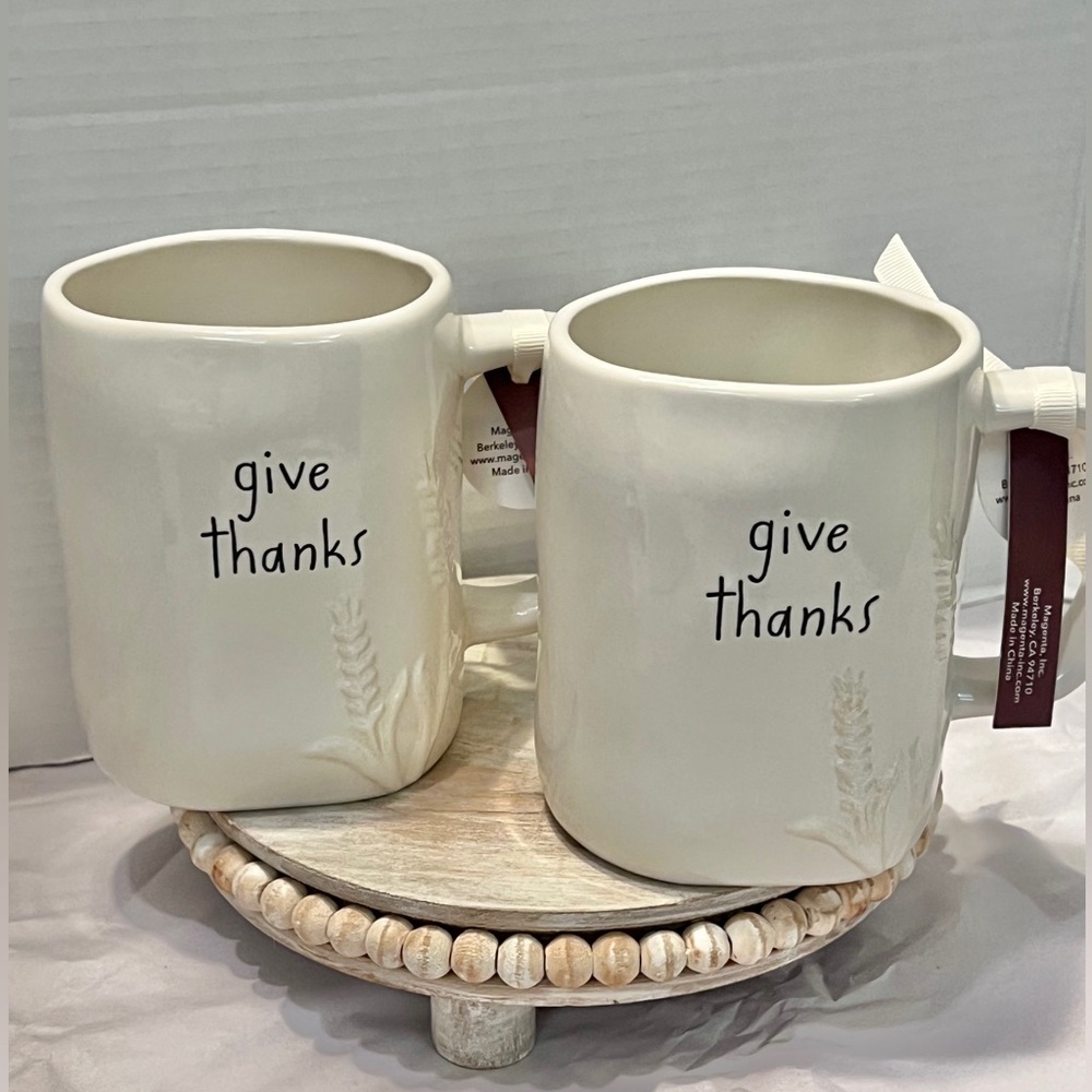 Rae Dunn Give thanks canister and mug - Picture 3 of 3